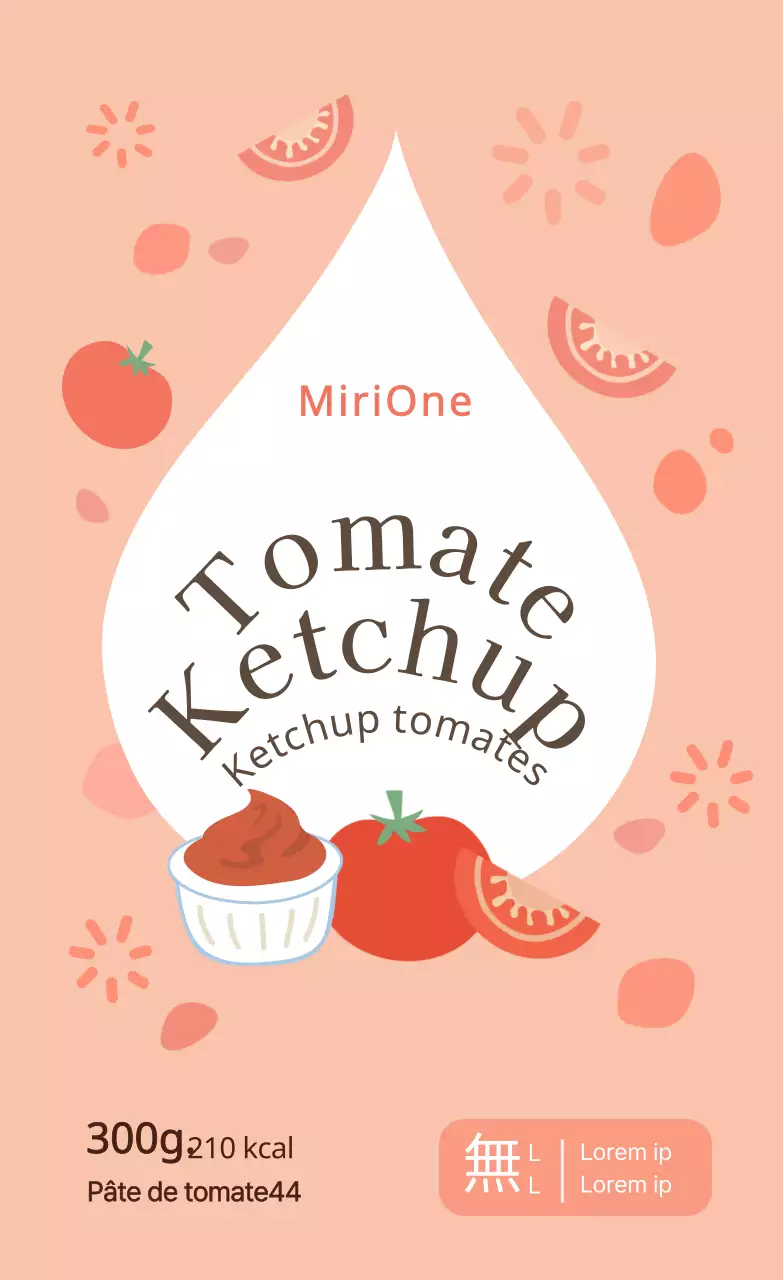 Ketchup pour une jolie sauce de trempage rose
