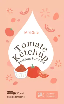 Ketchup pour une jolie sauce de trempage rose