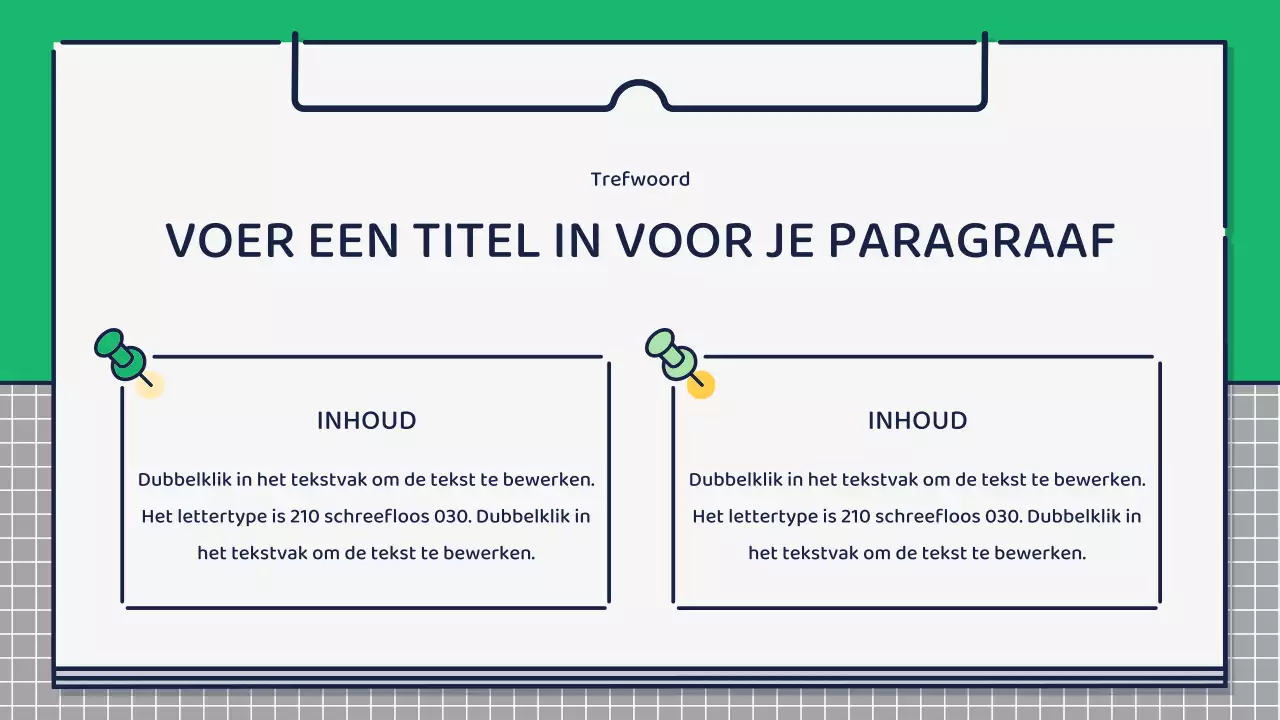 Presentatie over het ontwerpen van schattige basispictogrammen in groen en geel