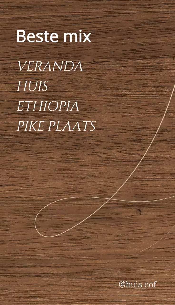 Door Een klassiek caféteken met koffiegerelateerde tekst en lijnillustraties.