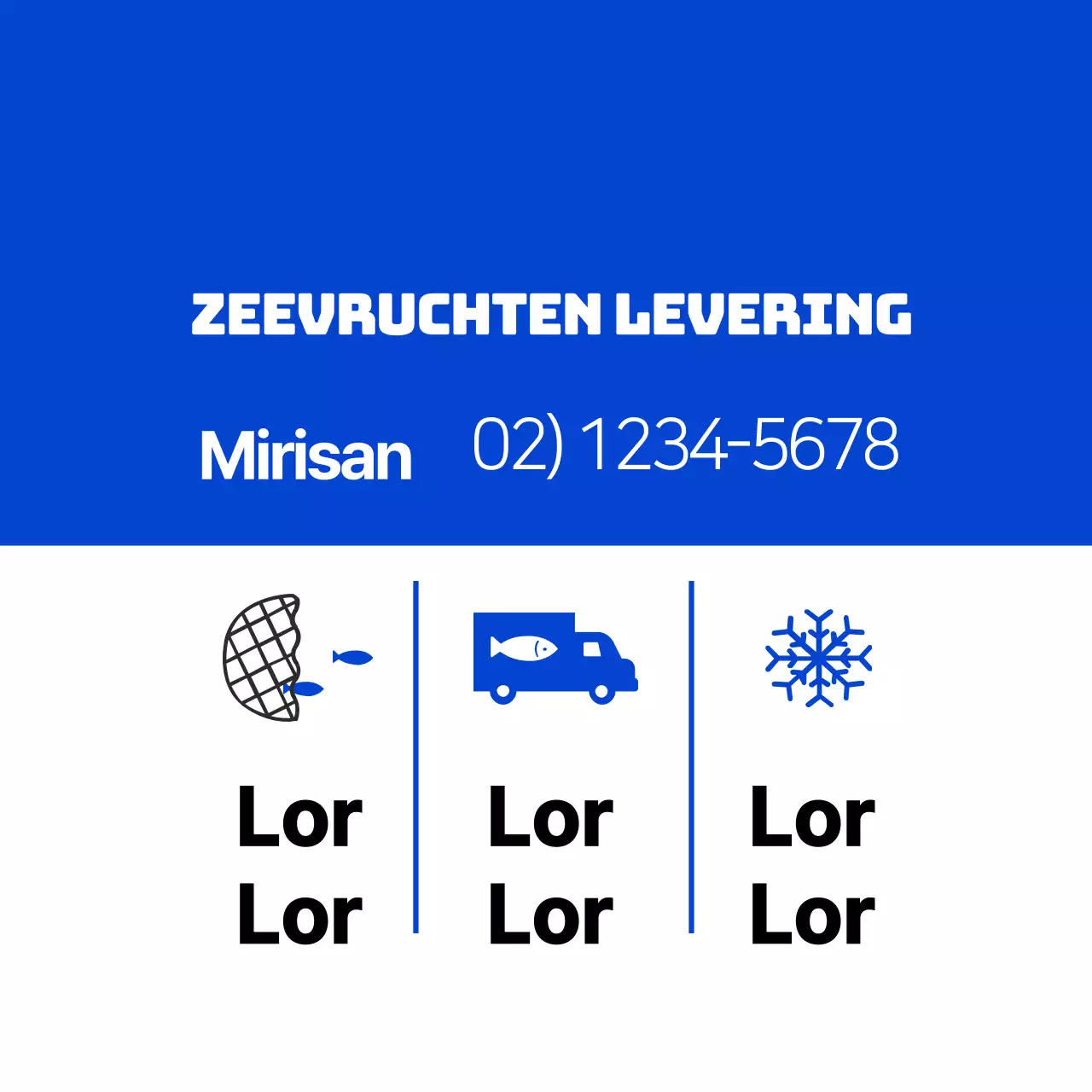 Levering van zeevruchten