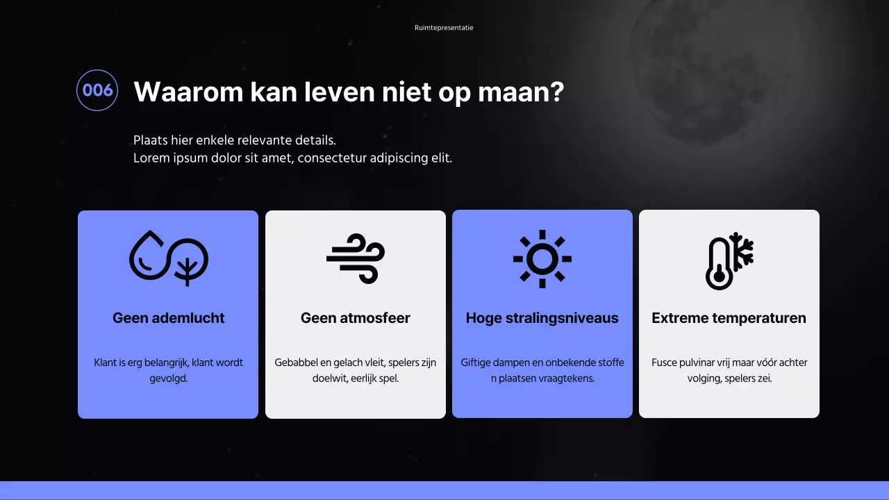 Introductie van een emotioneel schoon universum in zwart en paars