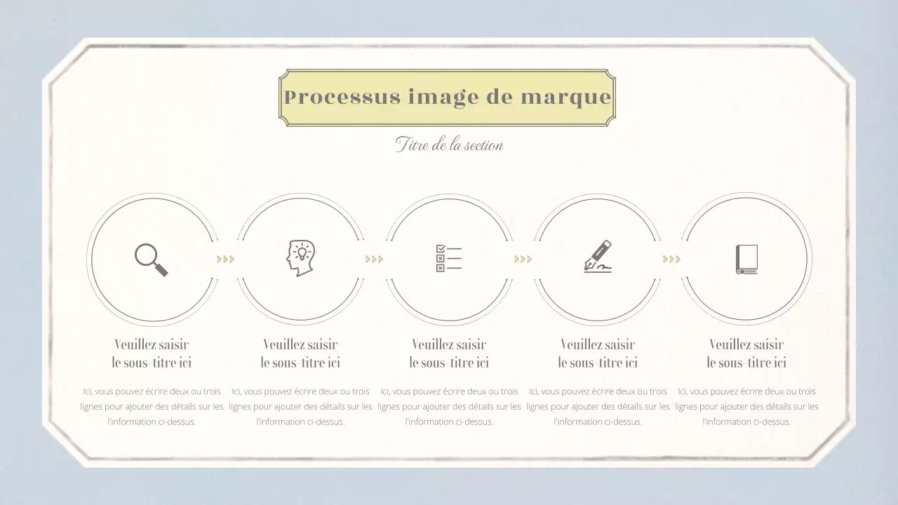 Mise en page conceptuelle émotionnelle de base avec un motif de papier peint vintage en beige et bleu clair