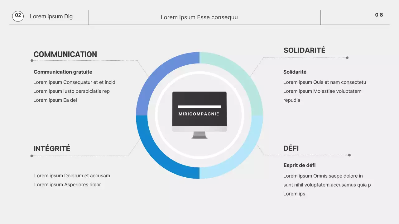 Monotone Simple 3D Graphique Corporate Newcomer Company Life Guide