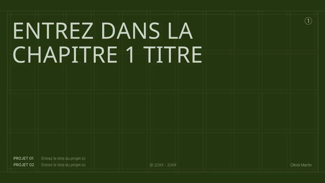 Le portfolio d'un spécialiste du marketing de contenu avec un concept de grille simple et vert