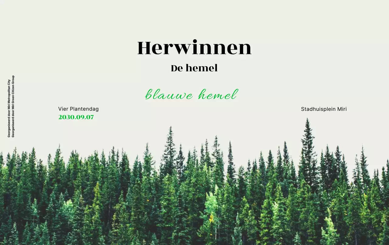 Een eenvoudige viering van Arbor Day in beige en groen