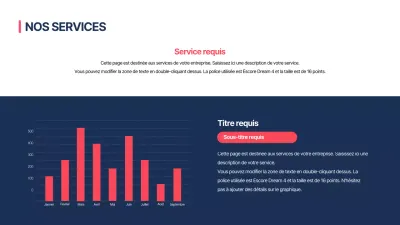 Infographie de conception graphique avec un concept épuré en rouge et bleu marine