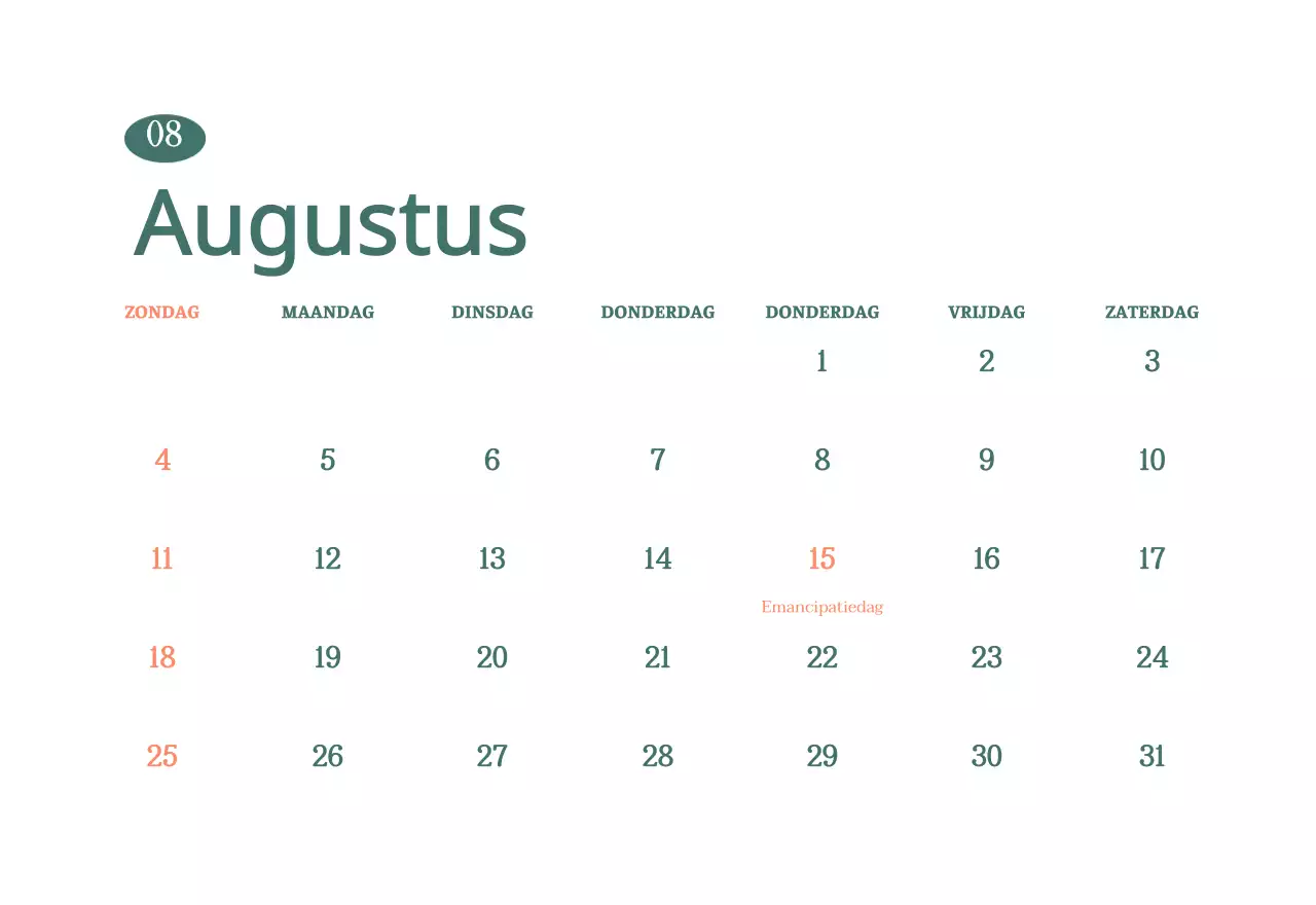 Cafékalender met aanbevelingen voor drankjes van de maand