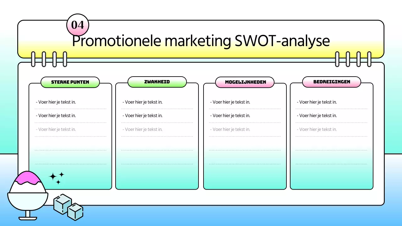 Kitscherig strategierapport met een vakantiedagboekconcept