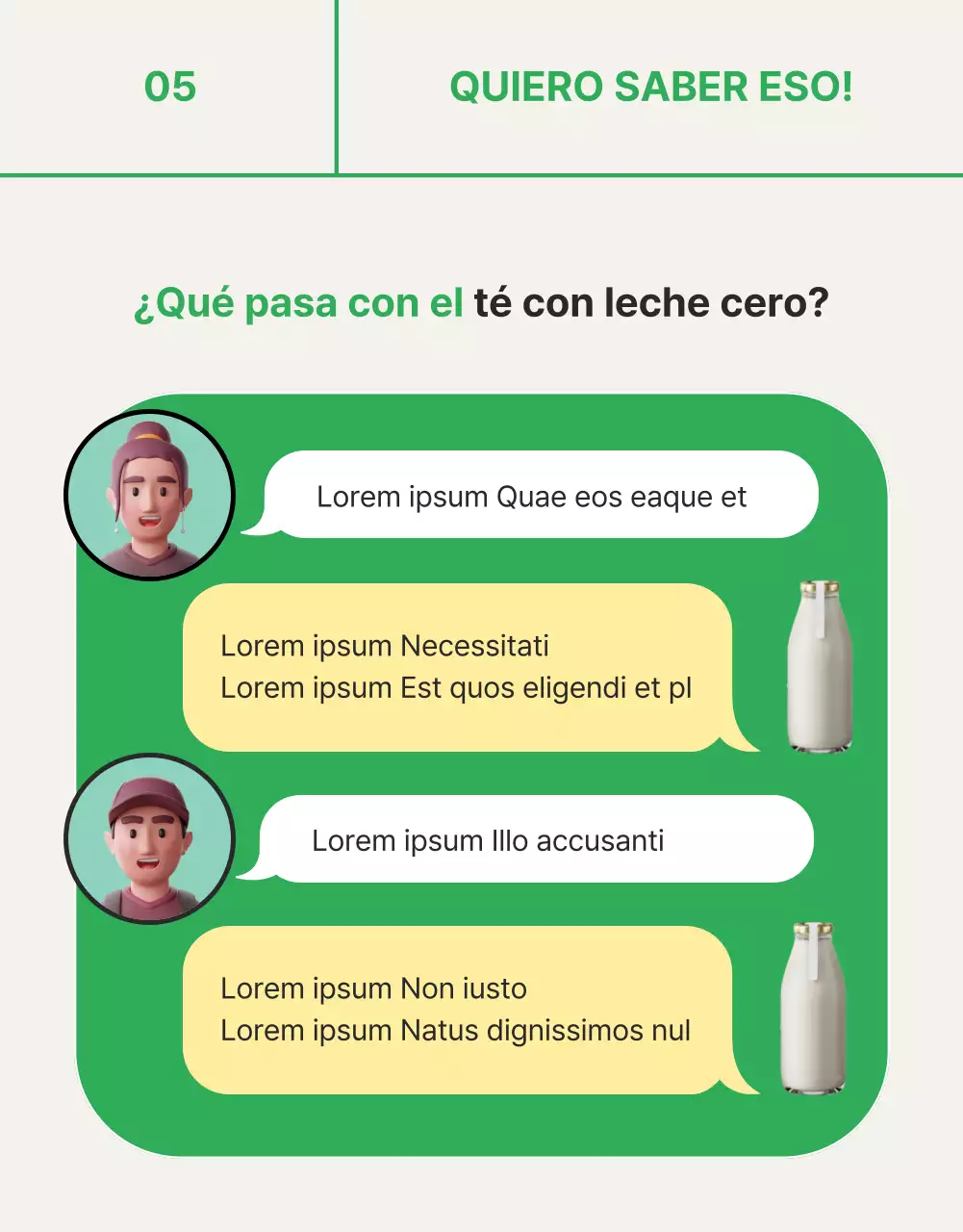 Promover el té verde, simple y sin leche