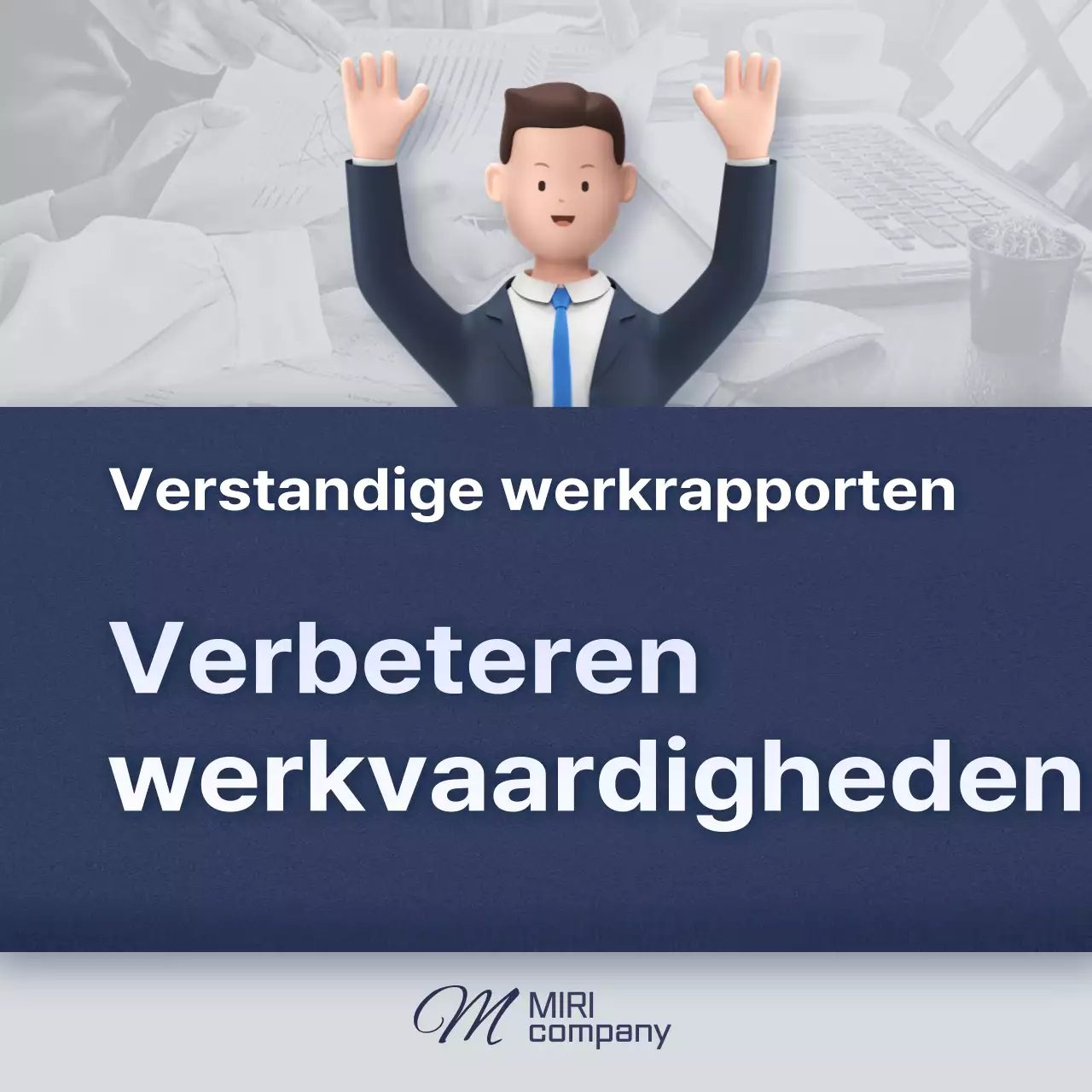 Een strakke, blauwe en grijze rapportagehandleiding