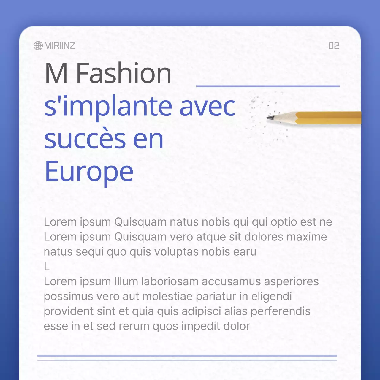 Carte de texture papier en bleu et grisConcept NewsClipping