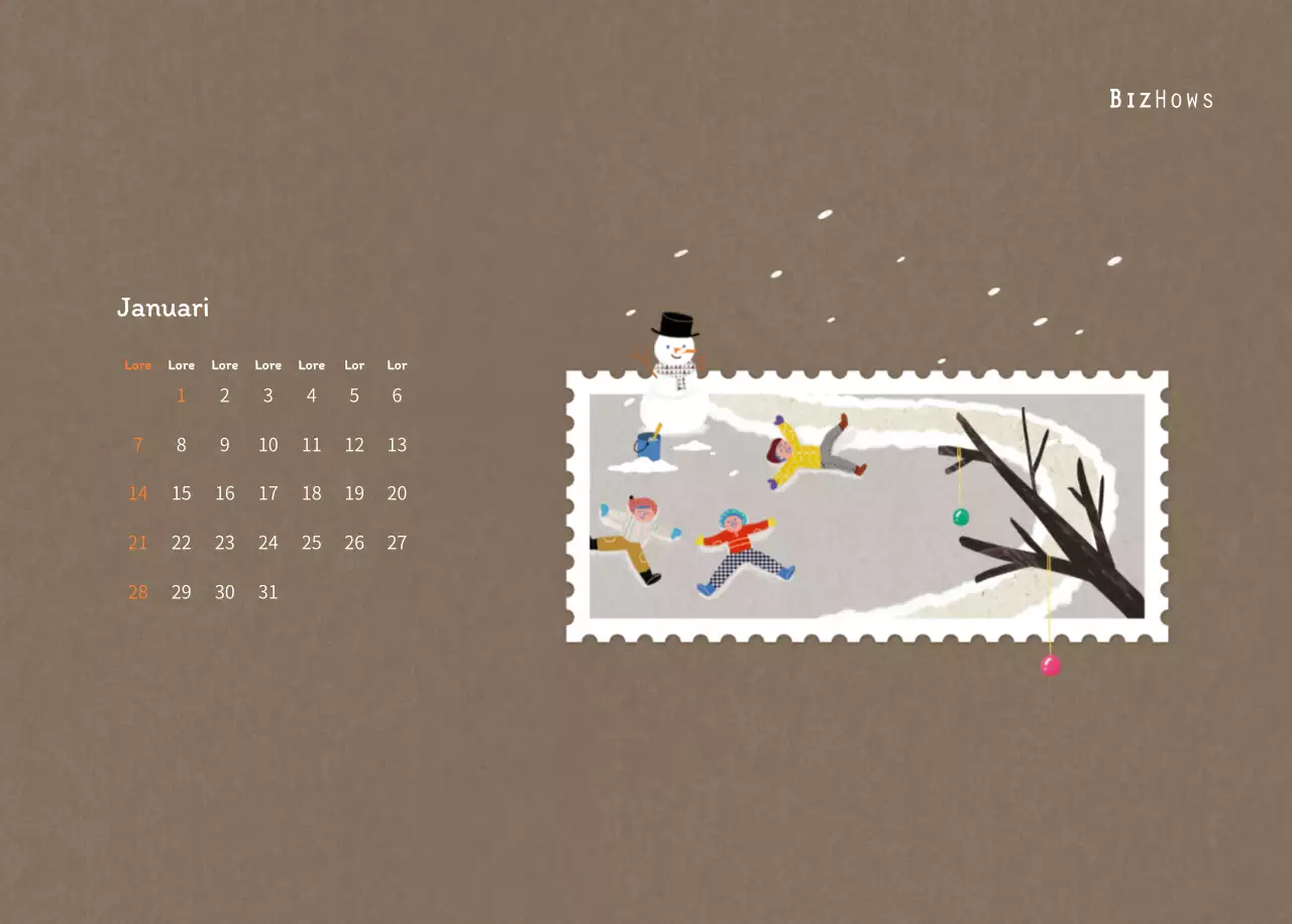 Stempelillustraties met een warm concept