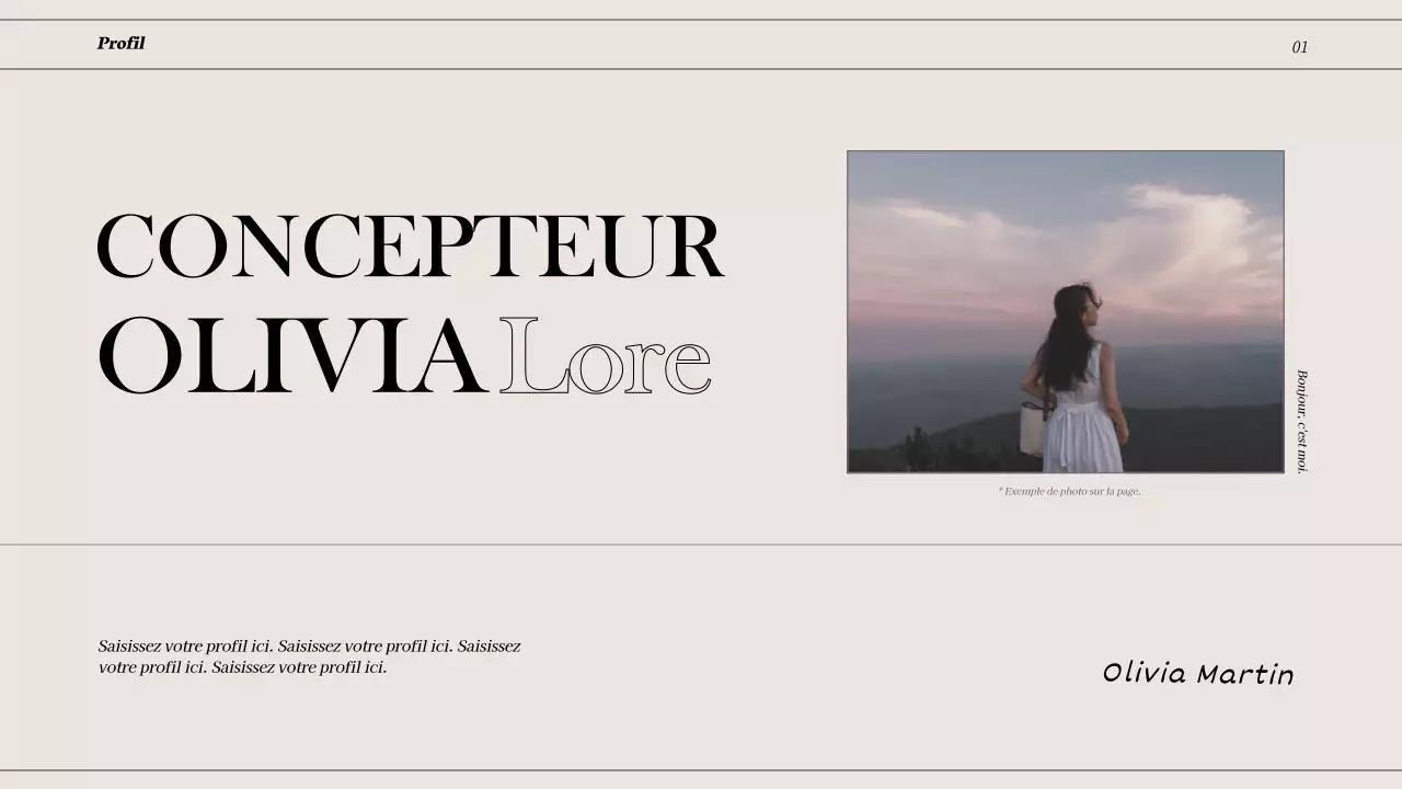 Portefeuille conceptuel aux lignes épurées en blanc cassé et noir