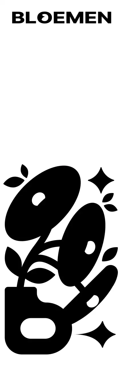 Eenvoudige en hippe bloemen illustratie en tekst combinatie stijl voor persoonlijke producten