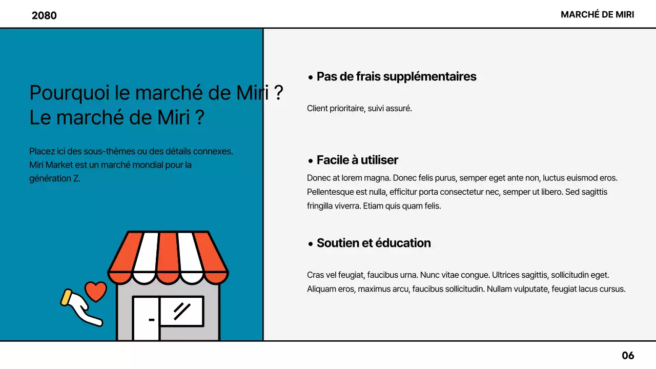 Guide pour la création d'une place de marché colorée