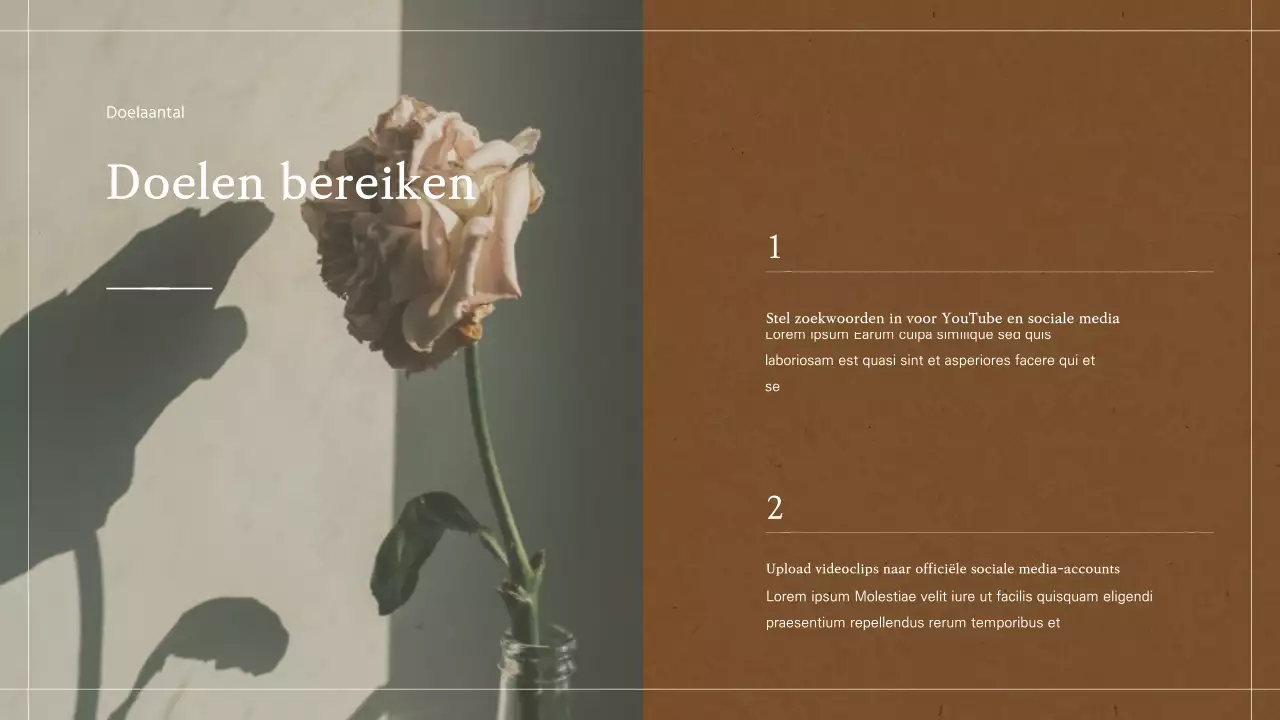 Album Scrapbooking Concept Film Voorstel in Beige Bruin