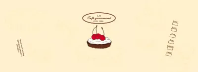 Promouvoir et informer les cafés à l'aide d'un logo émouvant en brun rougeâtre et jaune pâle