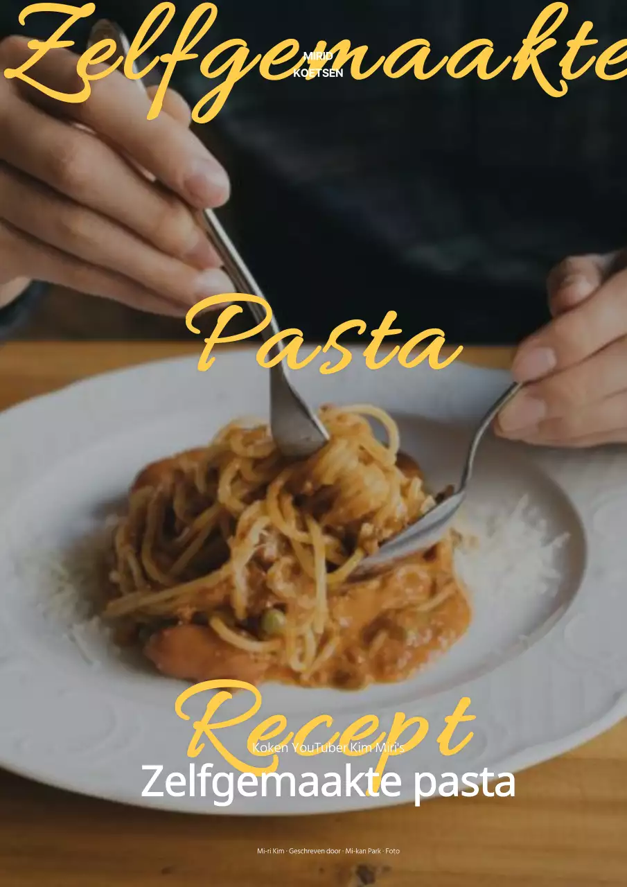 Geel Typografie Modern Recept