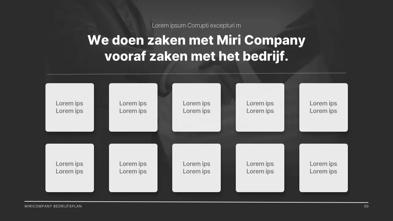 Een modern bedrijfsprofiel in zwart en grijs