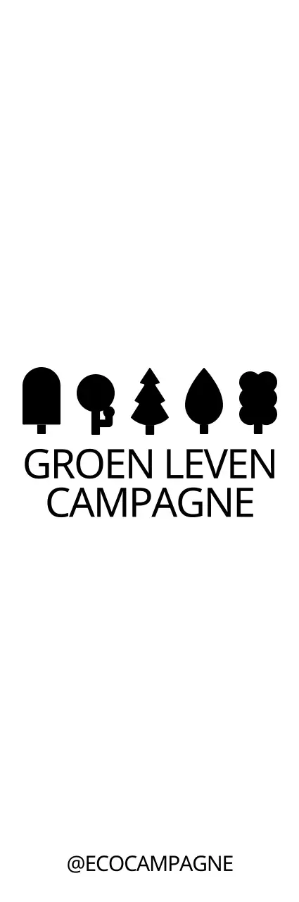 Eenvoudig modern boom illustratie concept voor Green Life campagne promotie