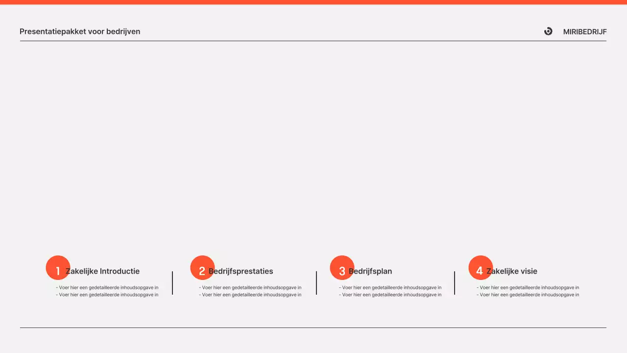 Presentaties van zakelijke rapporten in oranje en grijs