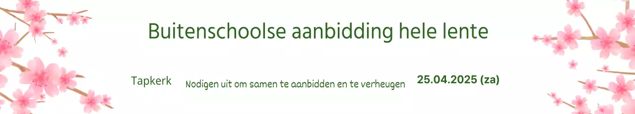 Openlucht aanbidding in de lente