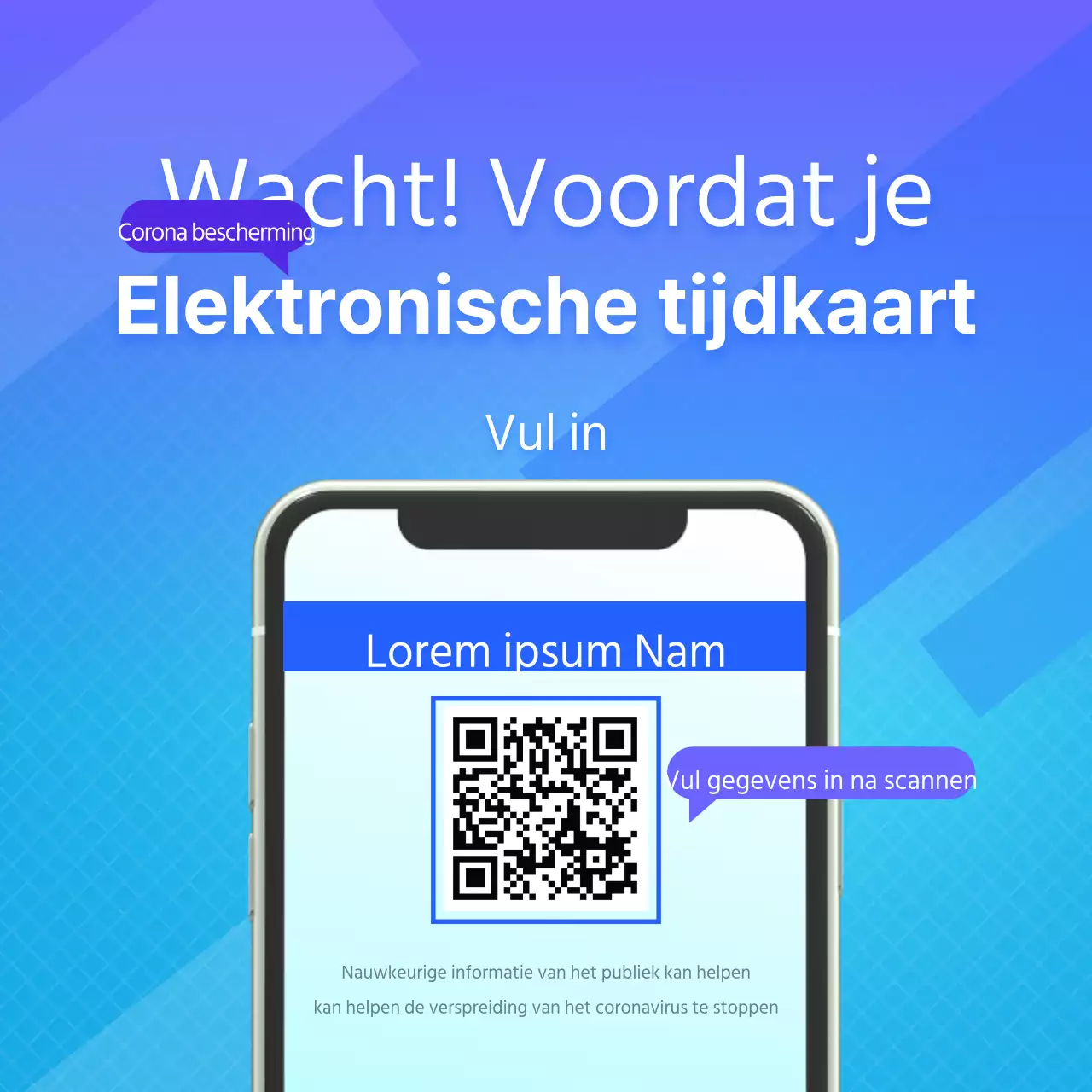 Smartphone mockup e-paspoort instructies