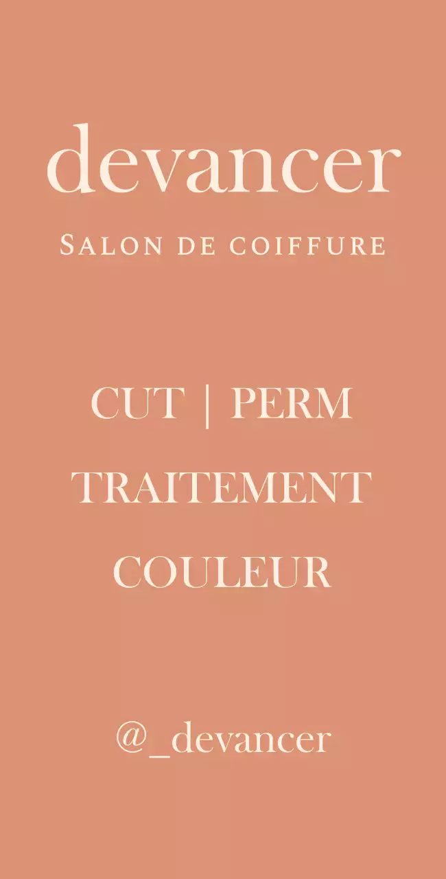 Enseigne de salon de coiffure avec titre en anglais sur fond rouge atténué