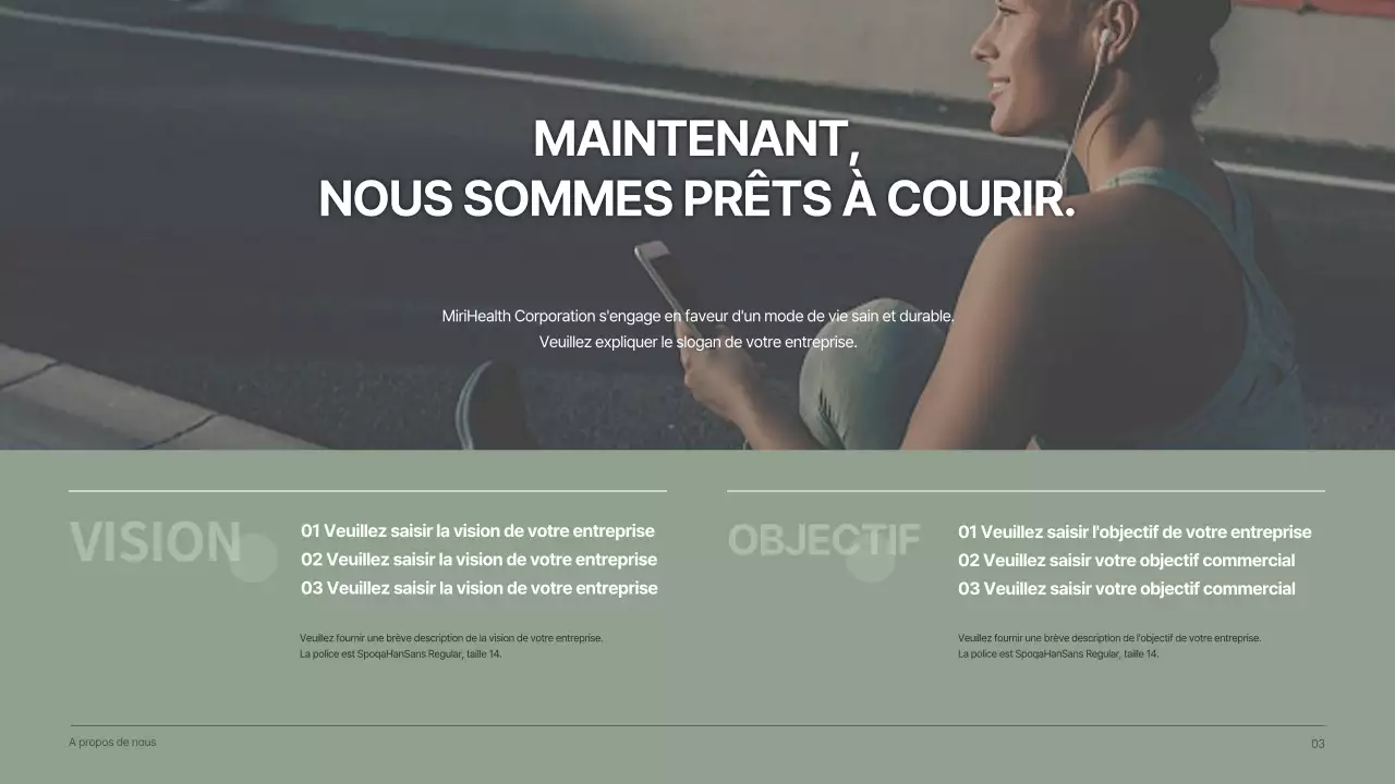 Rapport d'activité d'une entreprise de santé, calme et propre, dans des tons vert foncé