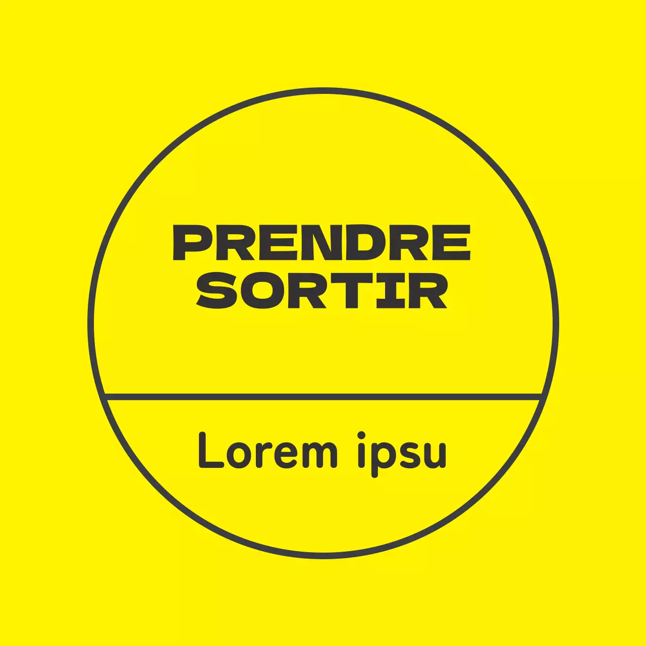 Étiquette jaune, noire, illustrée et emballable en magasin