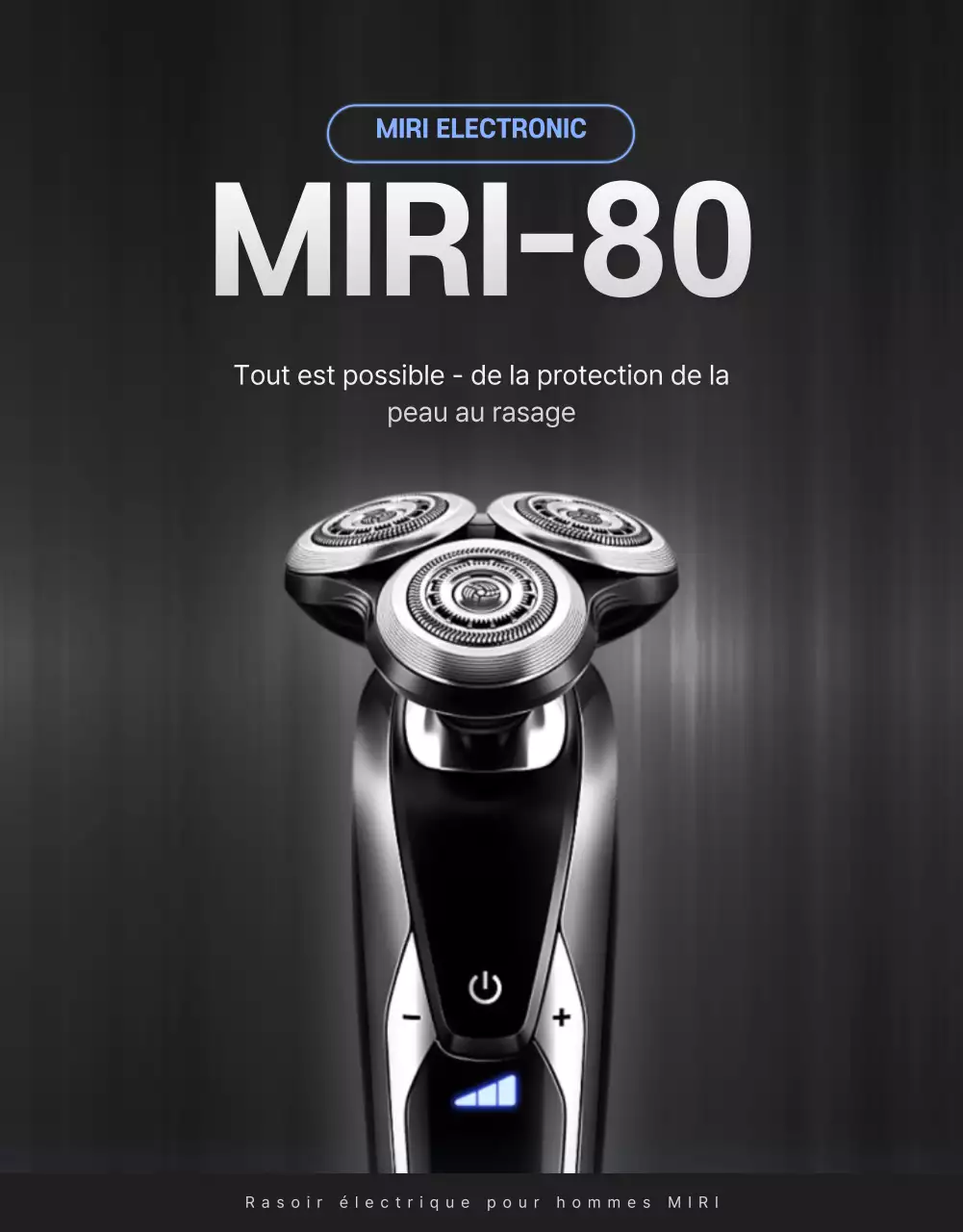 Promouvoir l'électronique avec un concept simple en noir et argent