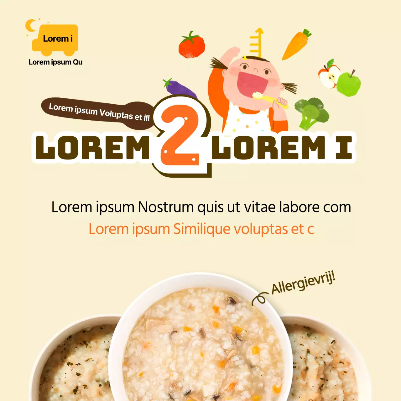 Babyvoeding abonnement schattig thema in beige