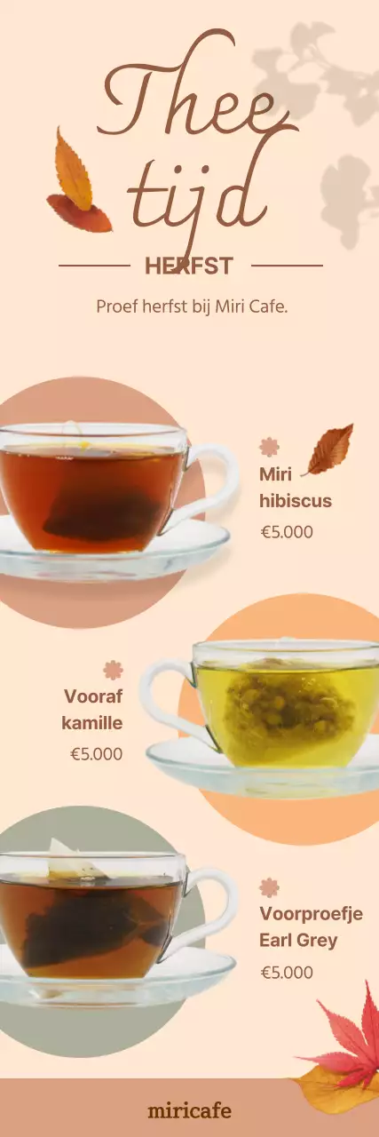 Bevorder beige, herfstige cafédrankjes