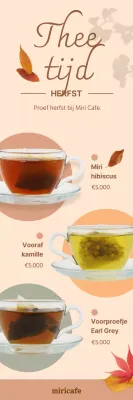 Bevorder beige, herfstige cafédrankjes