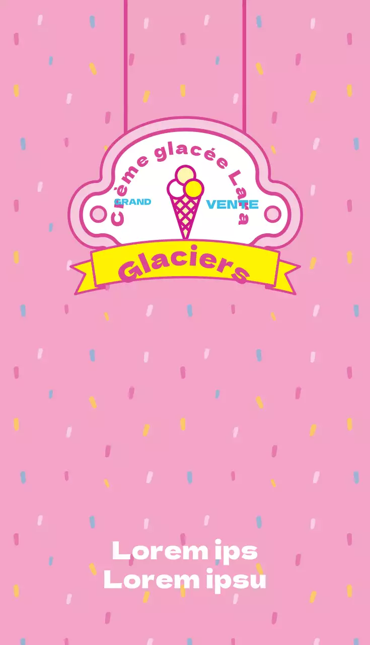 Carte de visite de la crème glacée Lala