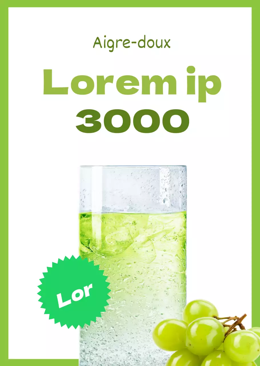 Blue Grape Android avec une mise en page simple en vert lime