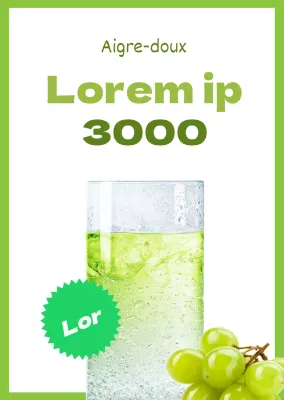 Blue Grape Android avec une mise en page simple en vert lime