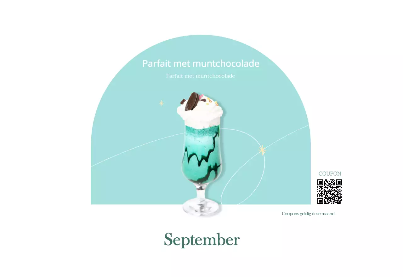 Cafékalender met aanbevelingen voor drankjes van de maand