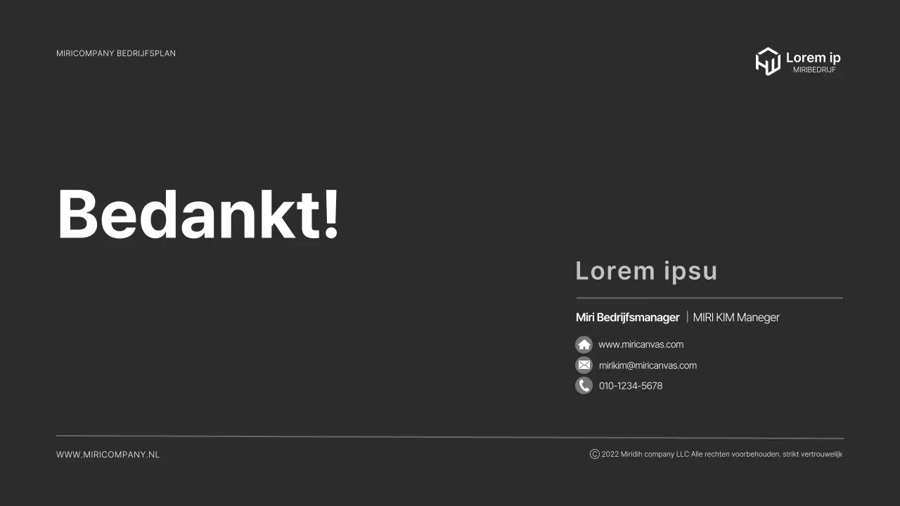 Een modern bedrijfsprofiel in zwart en grijs