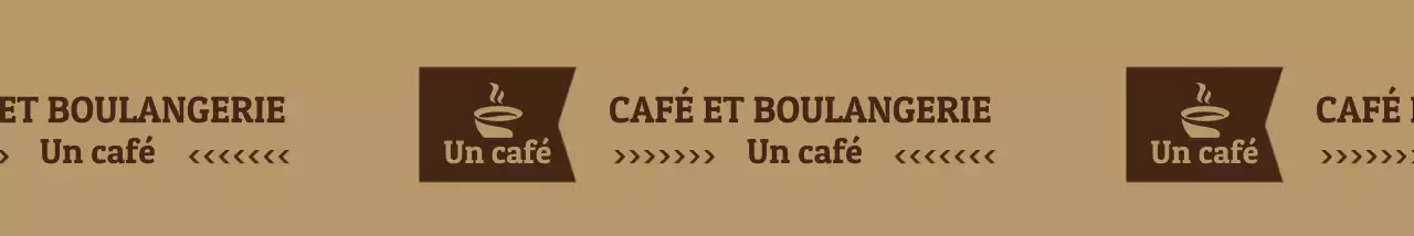 Logo d'un café de style simple en marron clair et marron