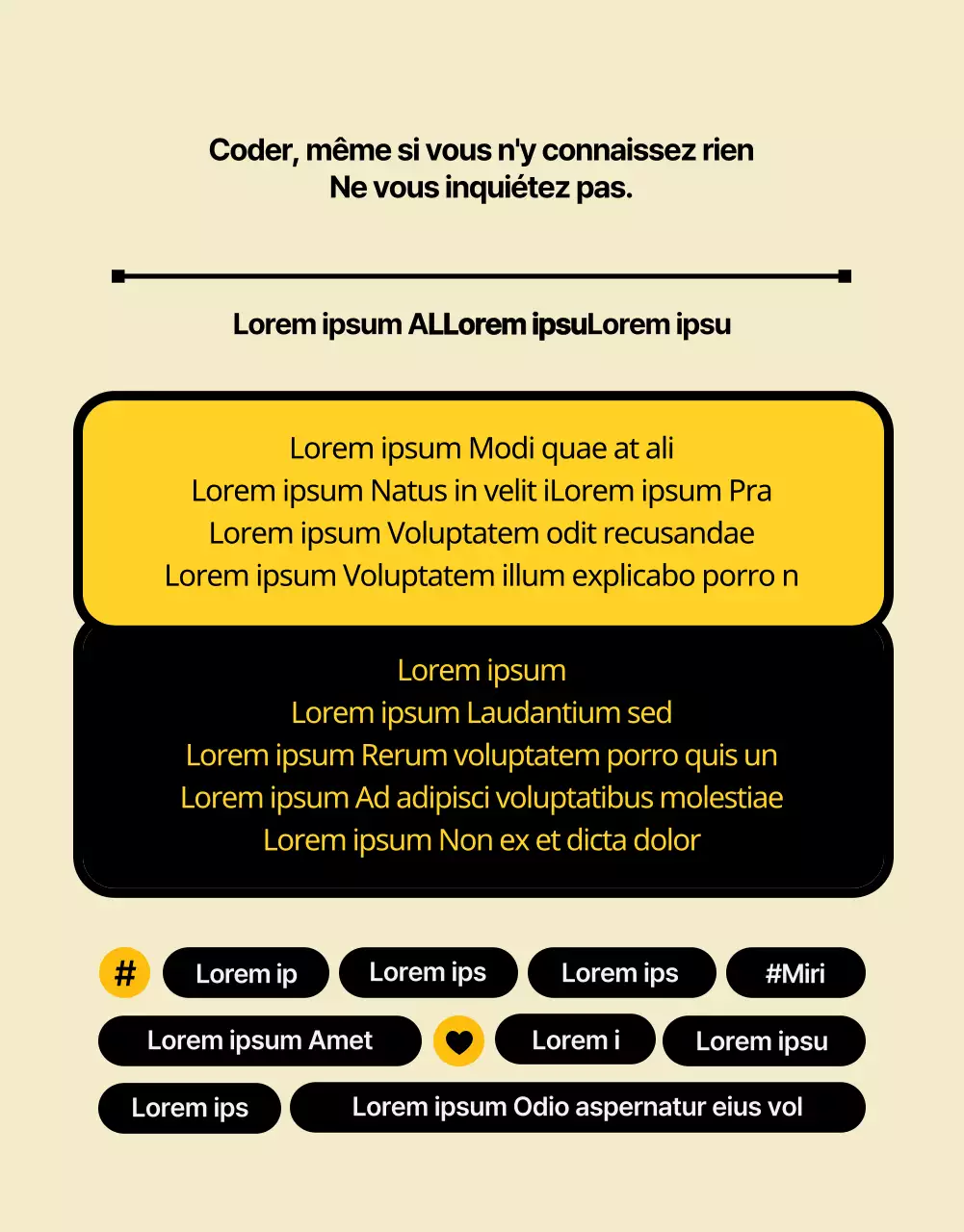 Éducation au codage mignonne et amusante en noir et jaune (plus)