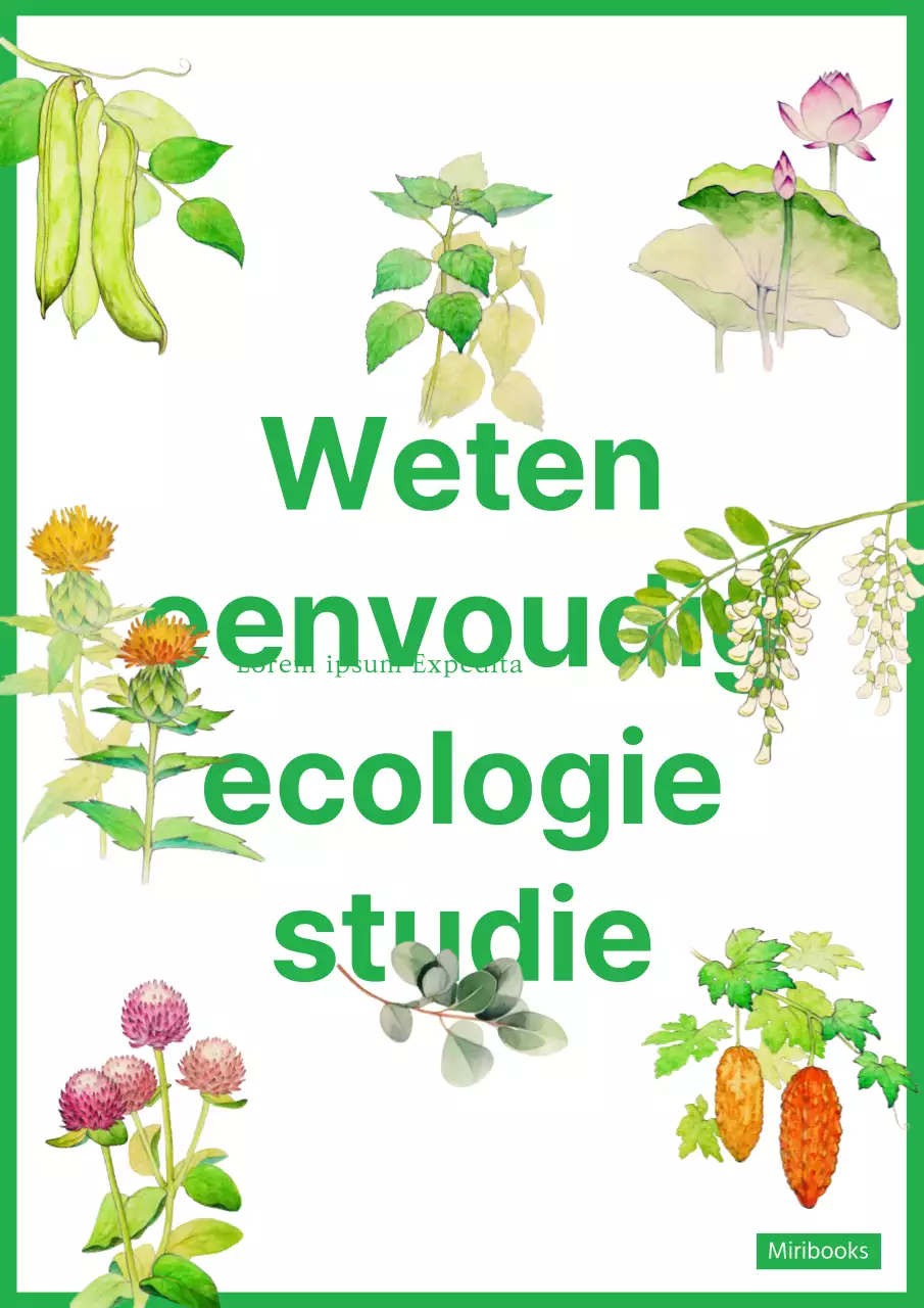 Ecologie gemarkeerd in groene tekst