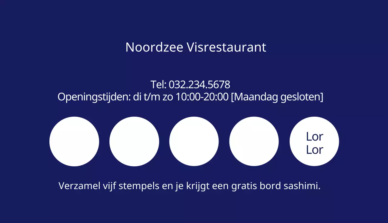 Schattig restaurant sashimi met blauwe illustratie