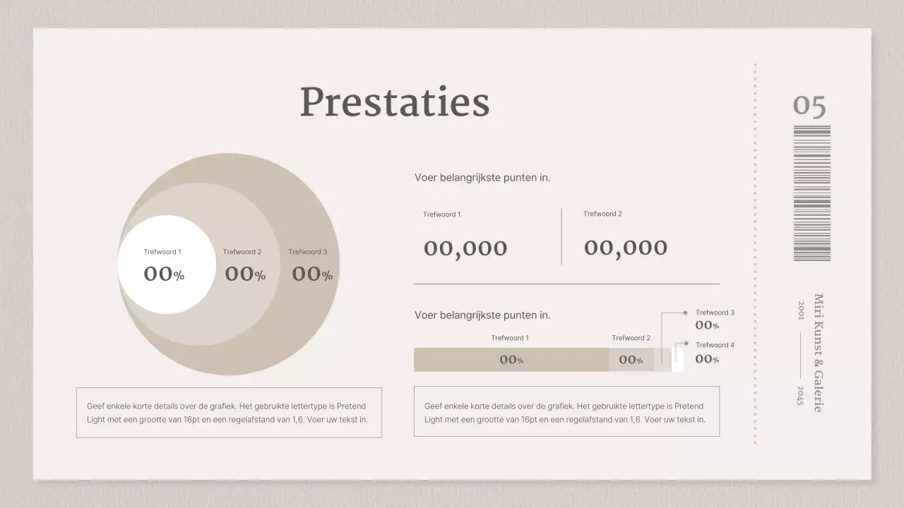 Een galerij van beige en grijze ticketconcepten
