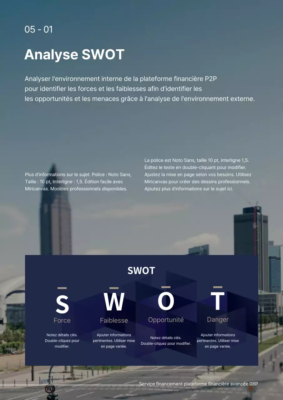 Bleu marine Simple Business Corporate Finance P2P Business Plan