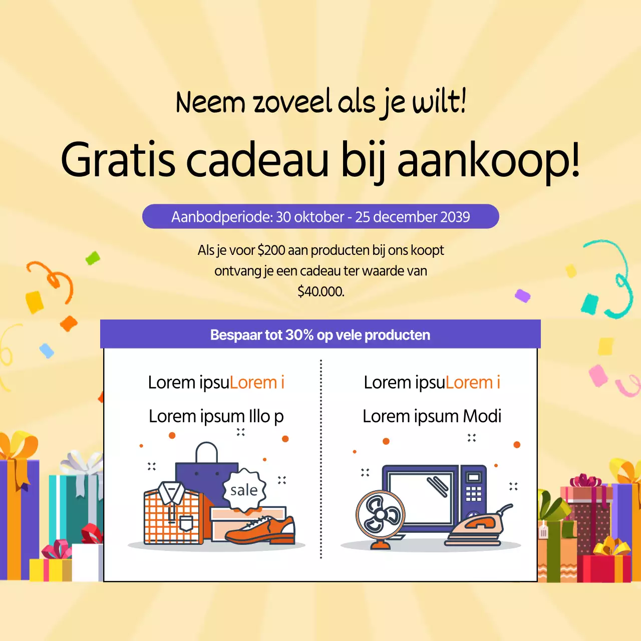 Cadeaubon voor aankoop product