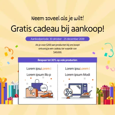 Cadeaubon voor aankoop product