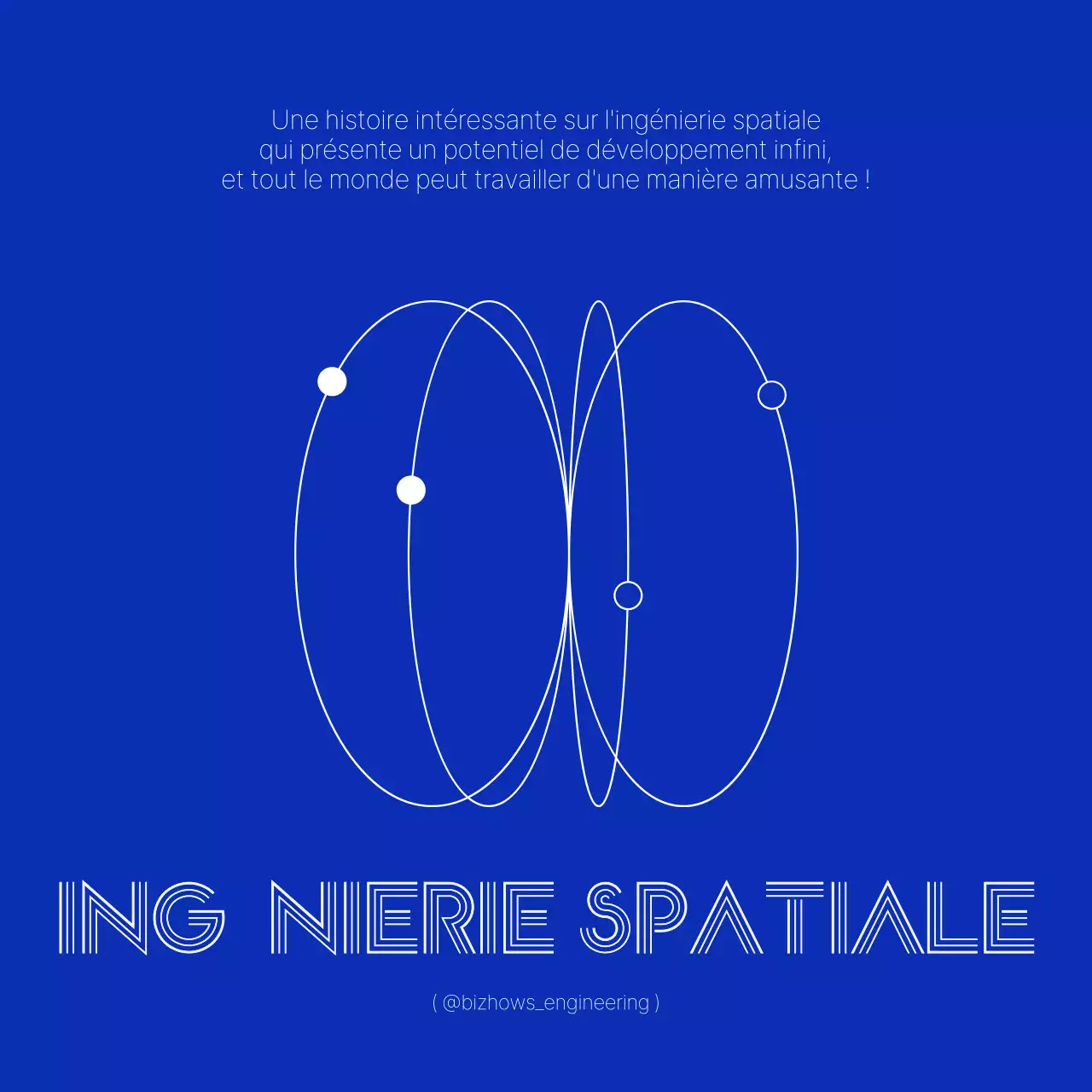 Concept d'ingénierie simple et épuré en bleu marine et blanc.