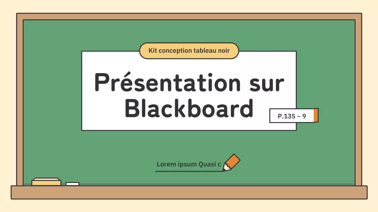 Kit de présentation de tableaux éducatifs colorés